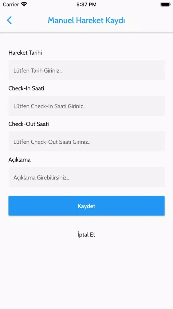Dogru Vakit PDKS Ekran Görüntüleri