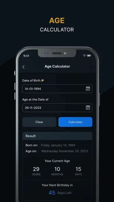 Capturas de tela do iGst Calculator
