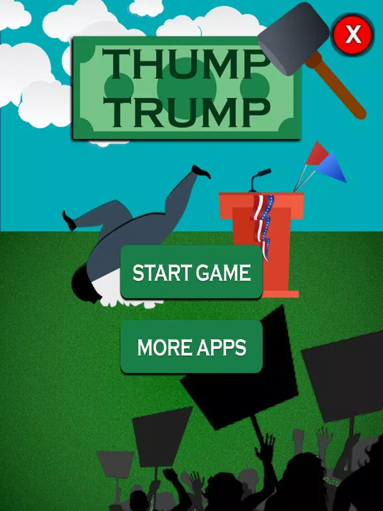 Capturas de tela do Thump the Trump iPad 