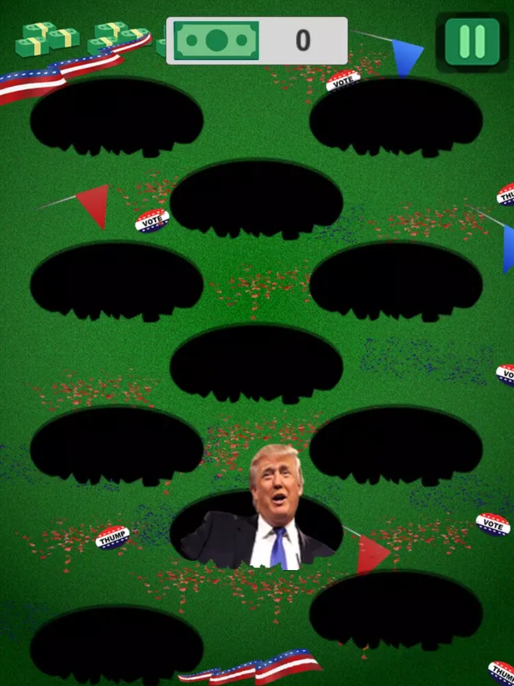 Capturas de tela do Thump the Trump iPad 