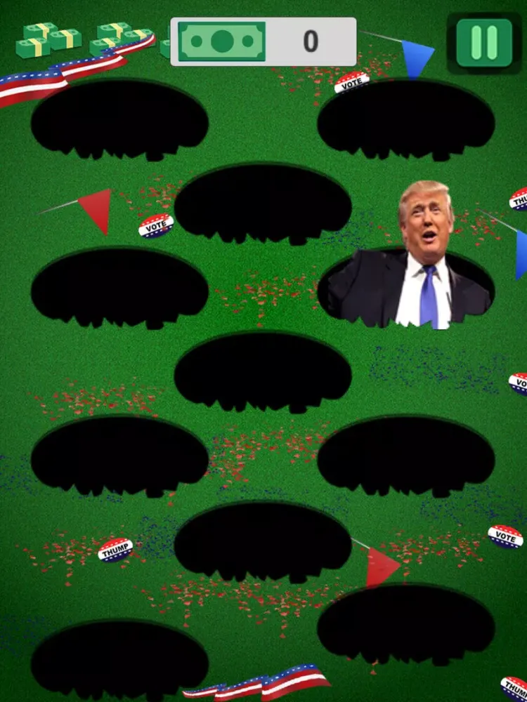 Capturas de tela do Thump the Trump iPad 