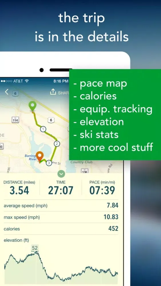 Zrzuty ekranu Vima - GPS Ski Tracker
