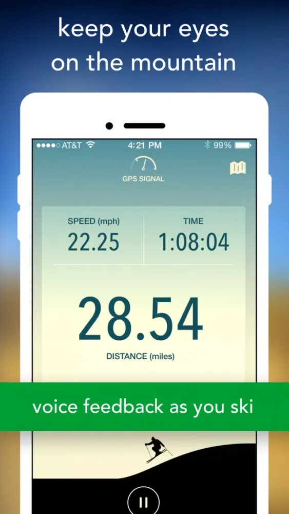 Zrzuty ekranu Vima - GPS Ski Tracker