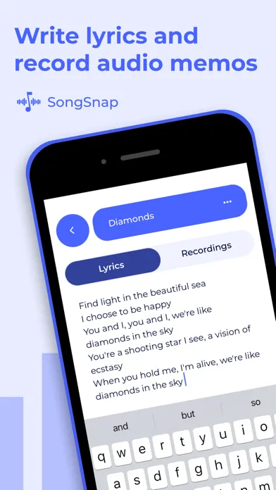 SongSnap: Song Notepad سکرین شاٹس