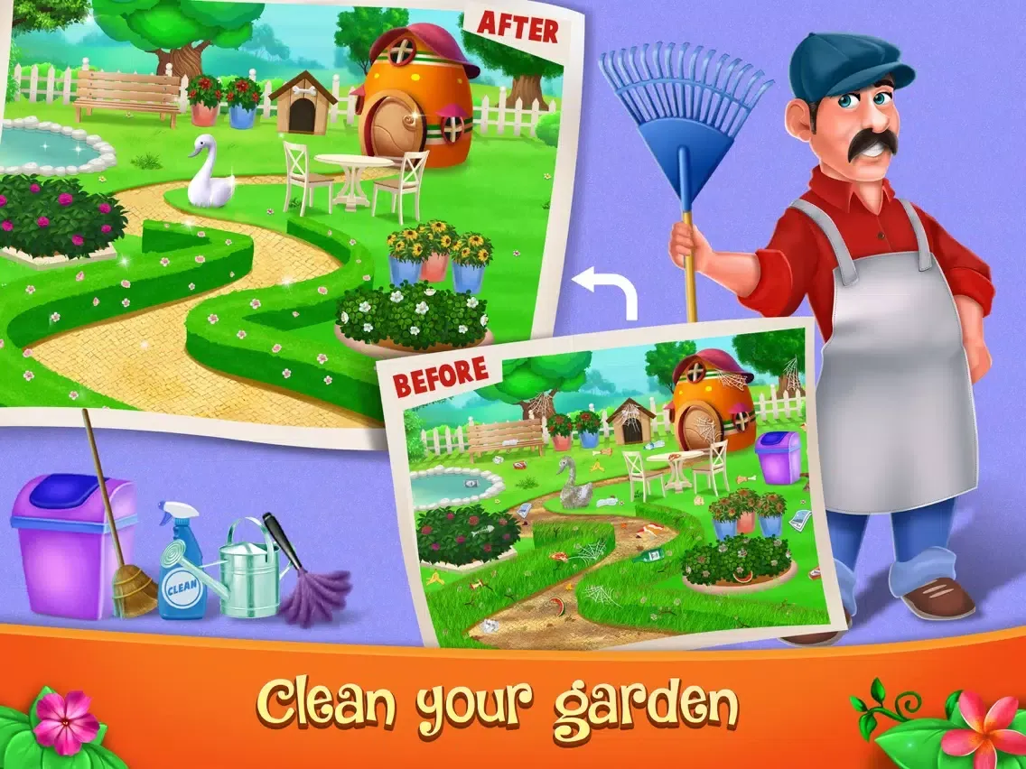 صور Garden Decoration and Cleaning iPad 