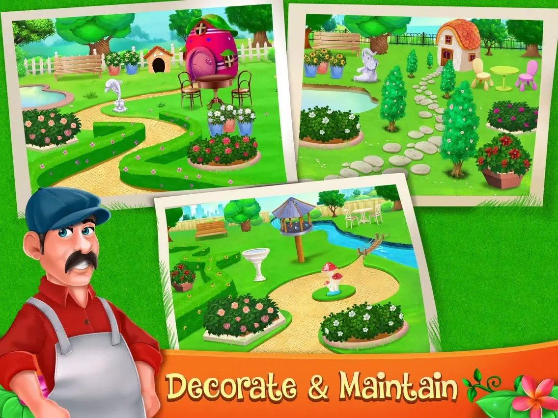 صور Garden Decoration and Cleaning iPad 