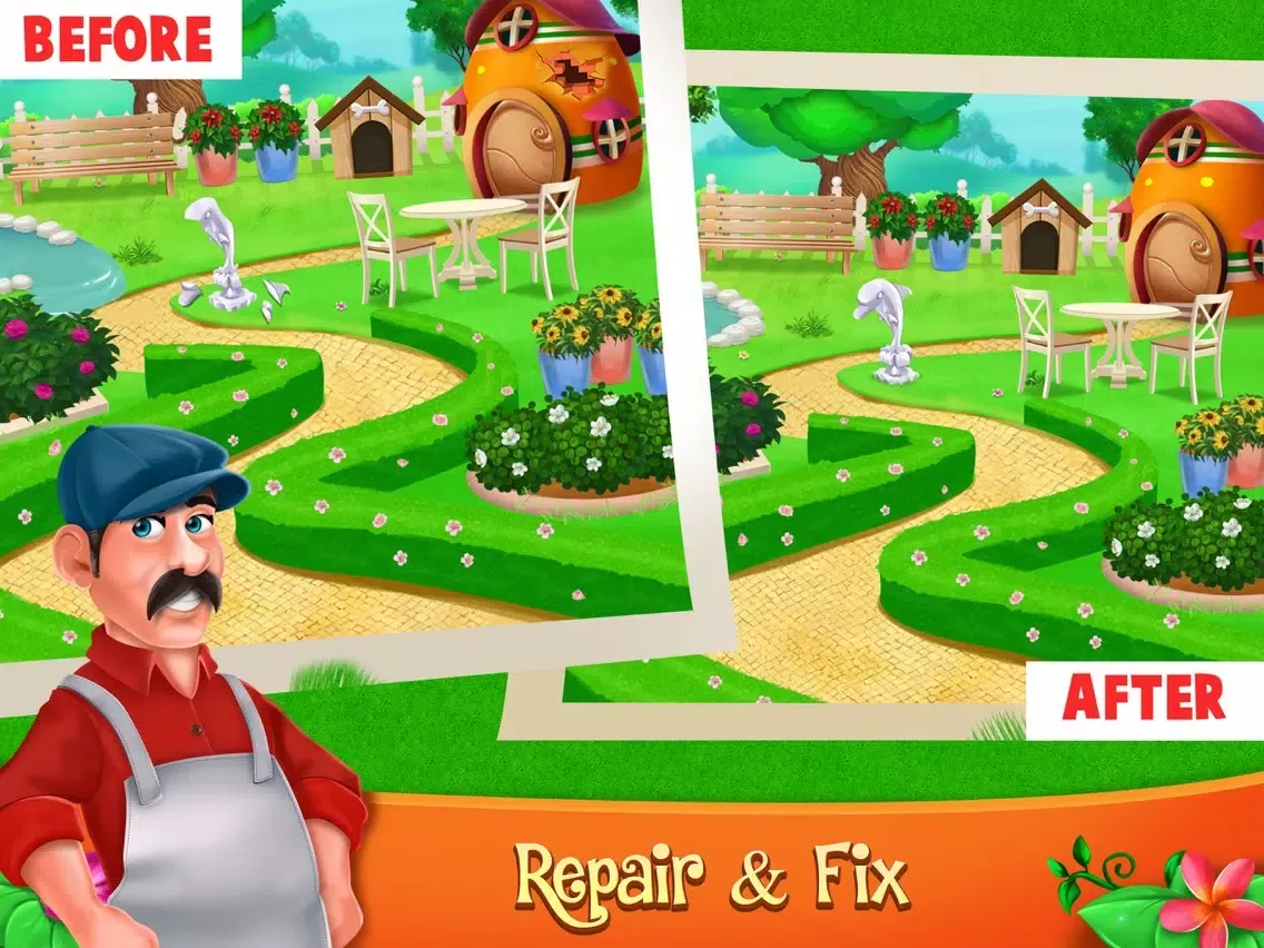 صور Garden Decoration and Cleaning iPad 
