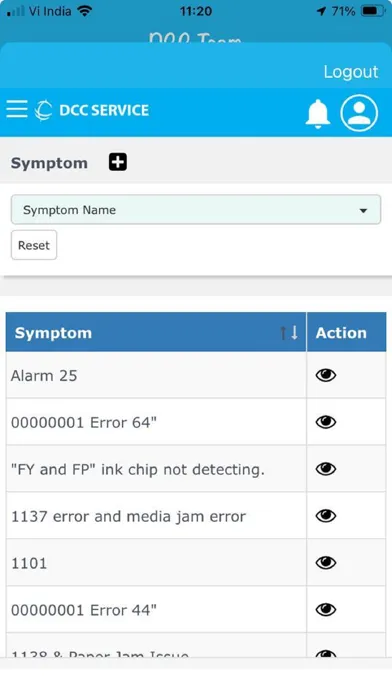 DCC Service Screenshots