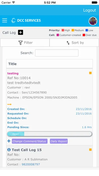 DCC Service Screenshots