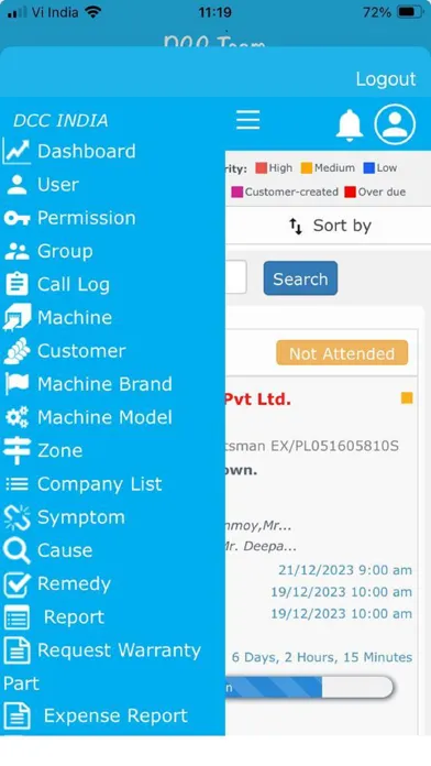 DCC Service Screenshots