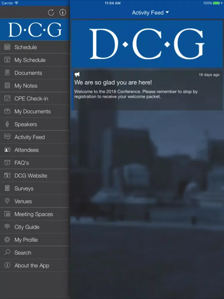 DCG Conference 2018 iPad  Screenshots
