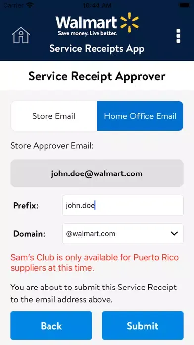 Скриншоты Walmart - Service Receipts