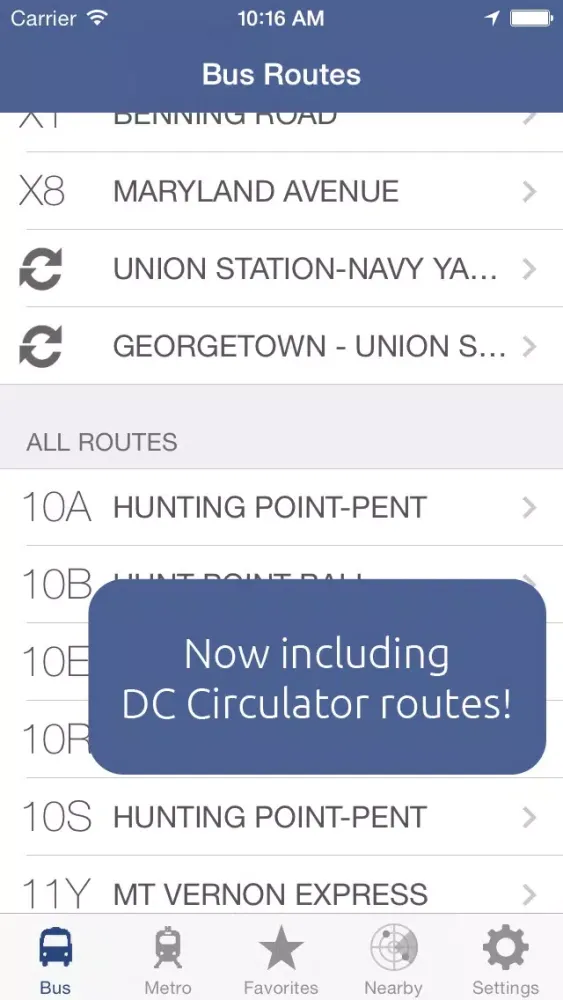 Capturas de tela do Next DC Metro and Bus