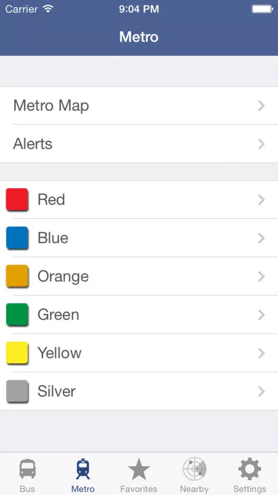 Capturas de tela do Next DC Metro and Bus