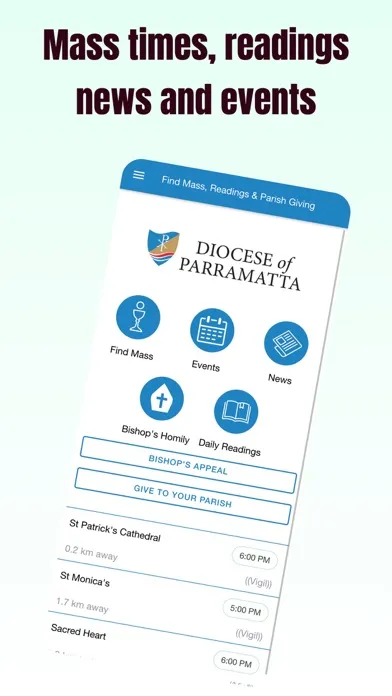 Zrzuty ekranu Diocese of Parramatta