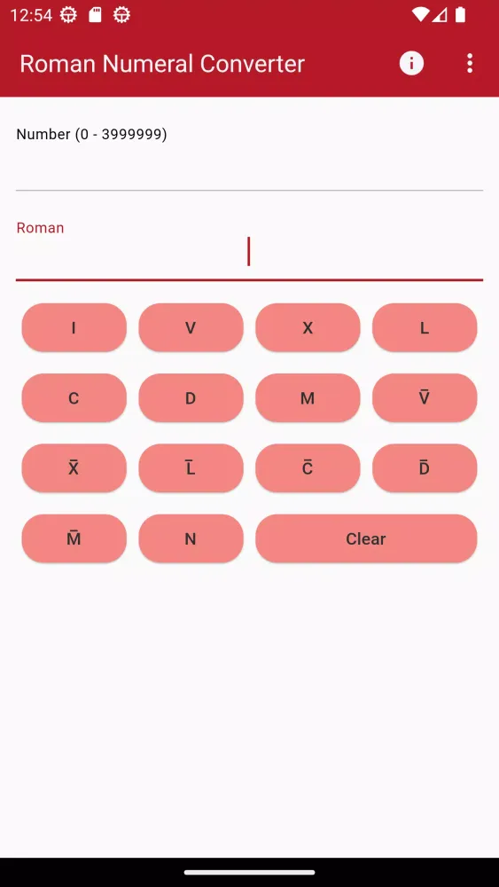 Roman Numeral Converter स्क्रीनशॉट