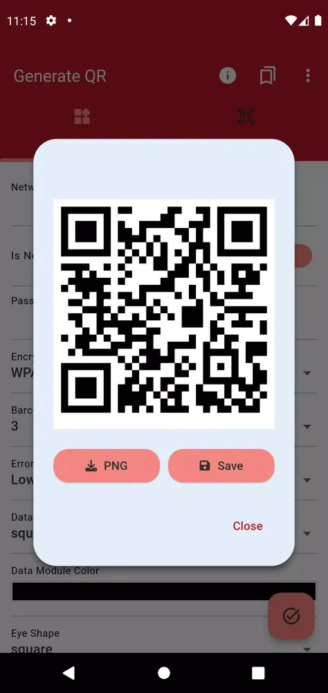 Zrzuty ekranu WiFi QR Code Generator