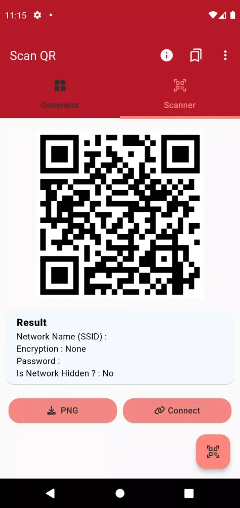 Zrzuty ekranu WiFi QR Code Generator