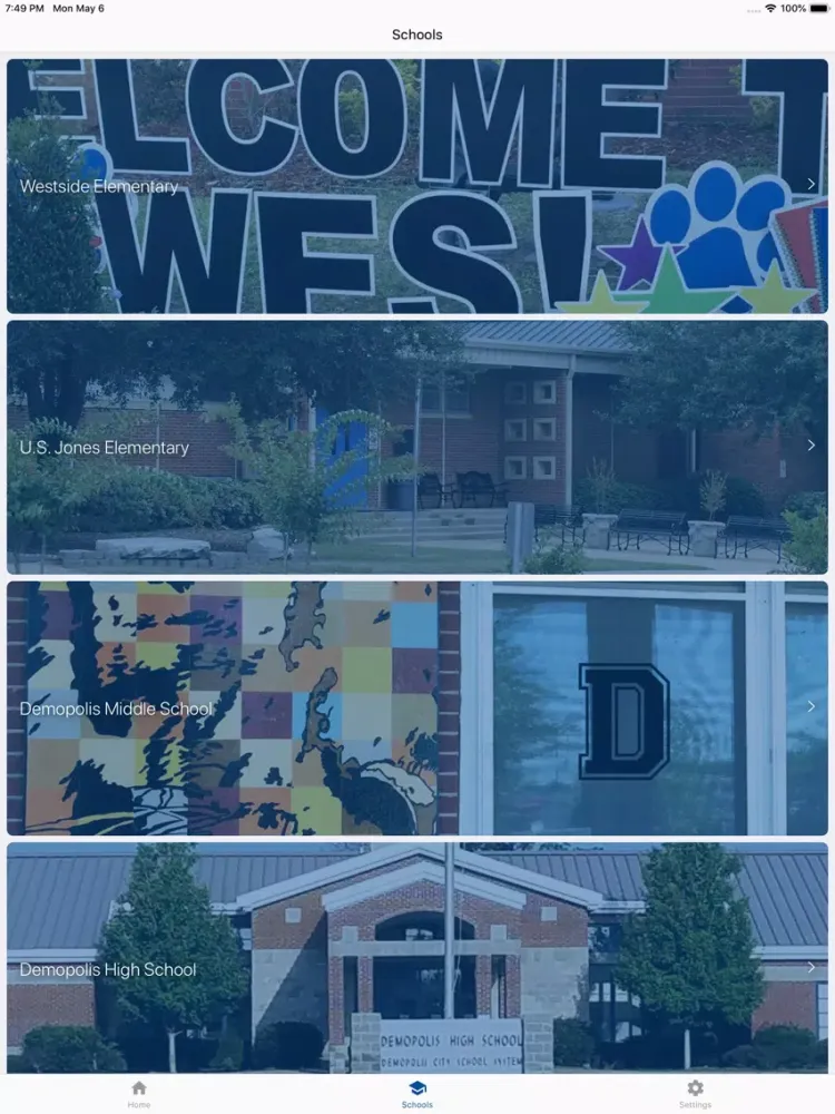 Capturas de tela do DCS - Demopolis City Schools iPad 