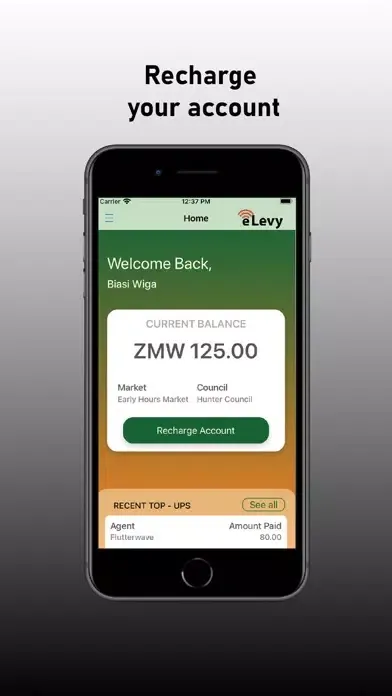Zrzuty ekranu eLevy Zambia