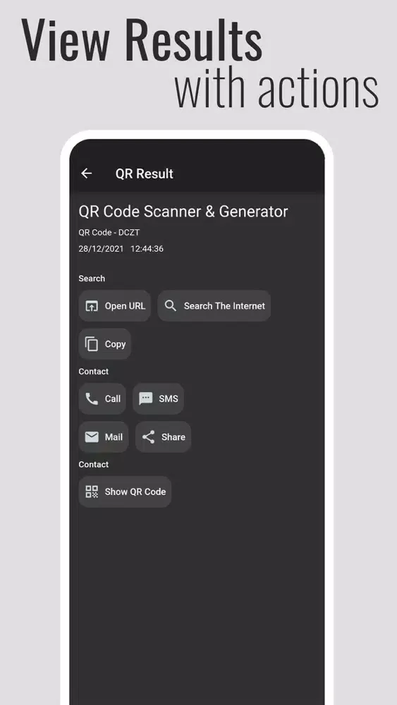 Capturas de tela do QR Code Reader, QR Generator