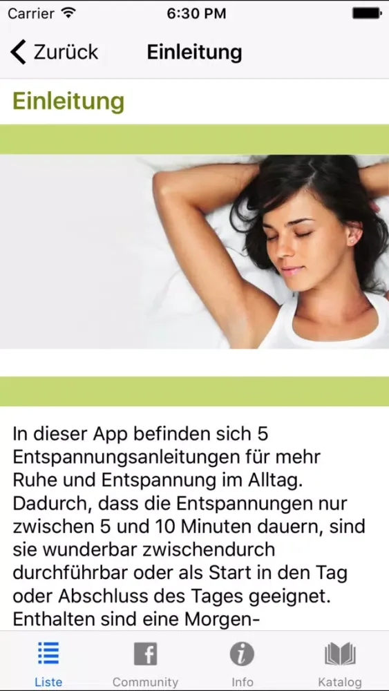 Capturas de pantalla de Alltags- Entspannung (Relax, Autogenes Training)