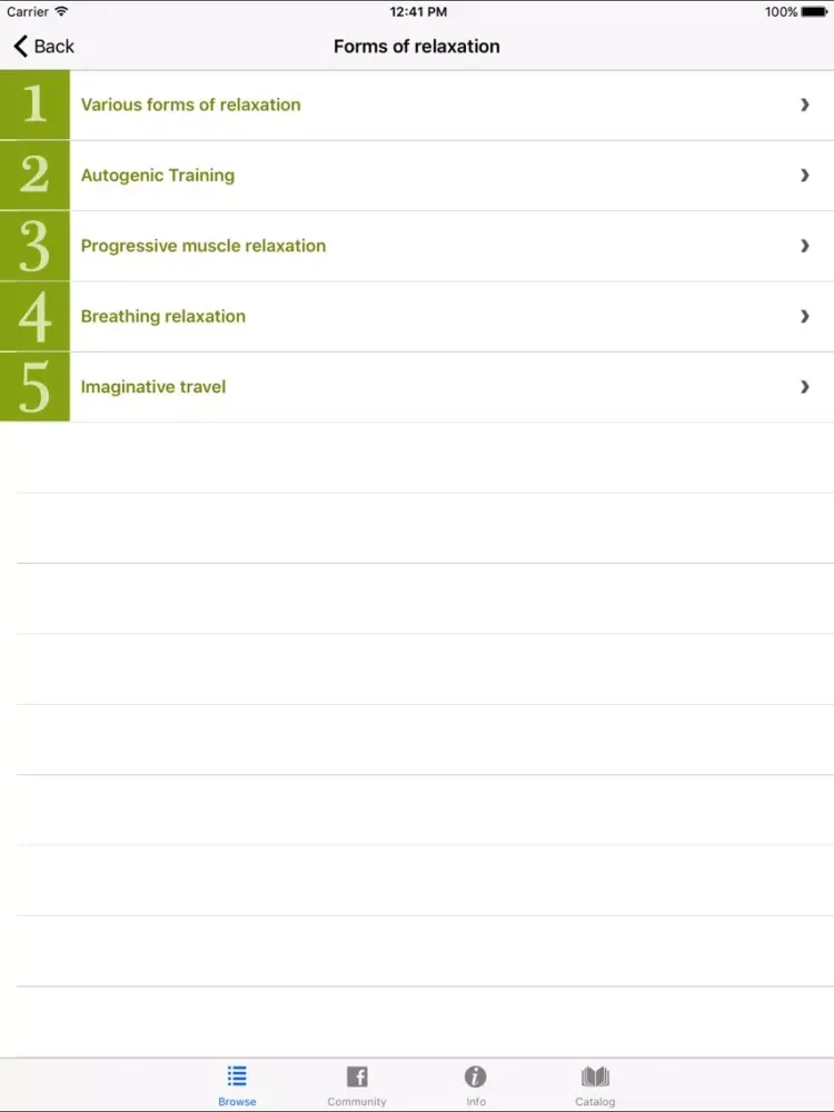 Ảnh chụp màn hình của Autogenic Training Progressive Muscle Relaxation 2 iPad 