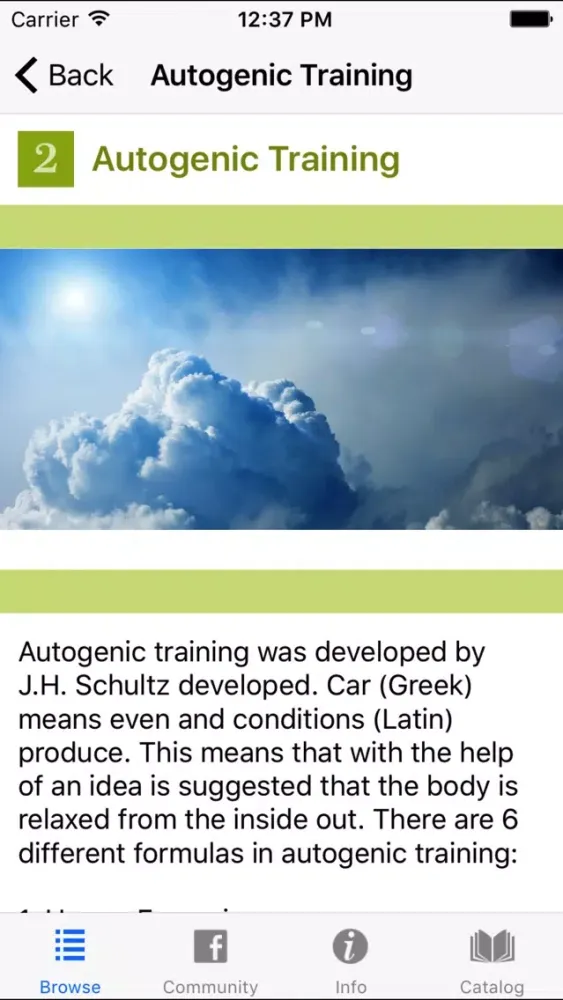 Ảnh chụp màn hình của Autogenic Training Progressive Muscle Relaxation 2