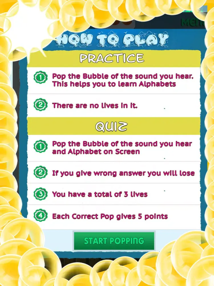Bubble Popper Educational Game iPad  Ekran Görüntüleri
