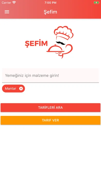 Şefim سکرین شاٹس