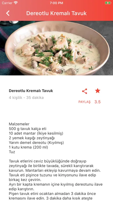 Şefim سکرین شاٹس