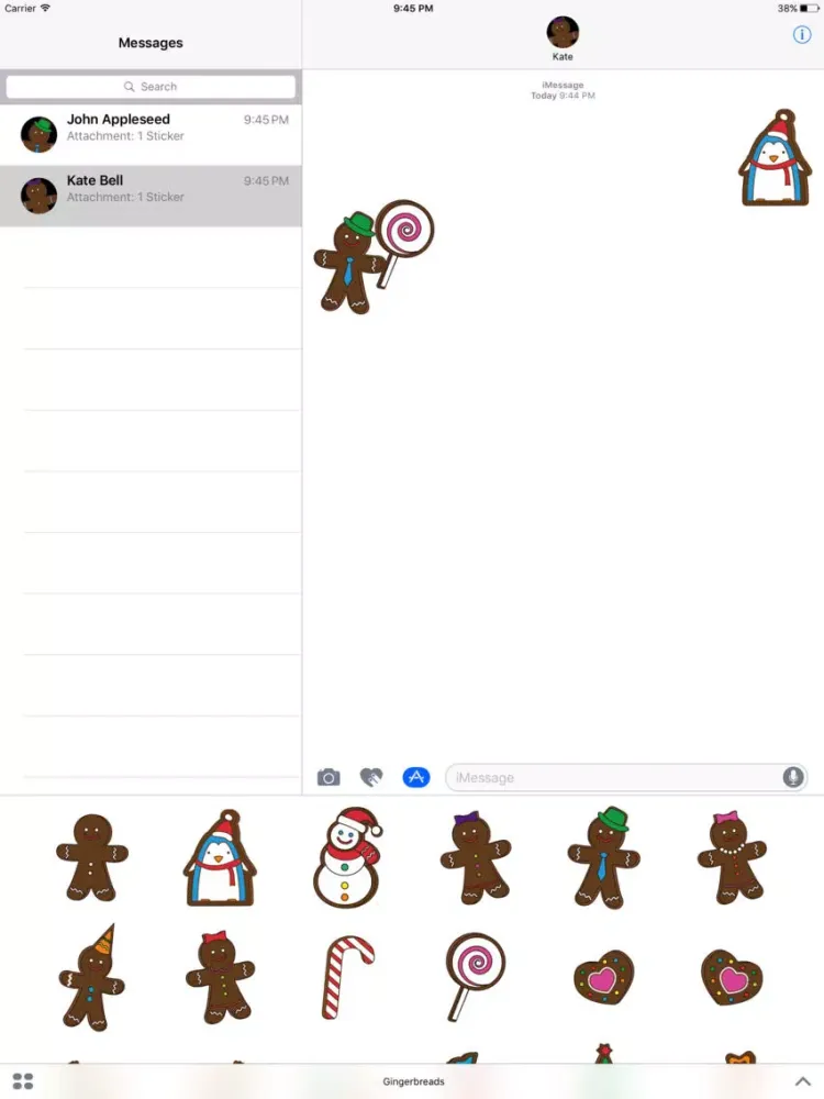 Captures d'écran de Gingerbreads with friends - stickers for iMessage iPad