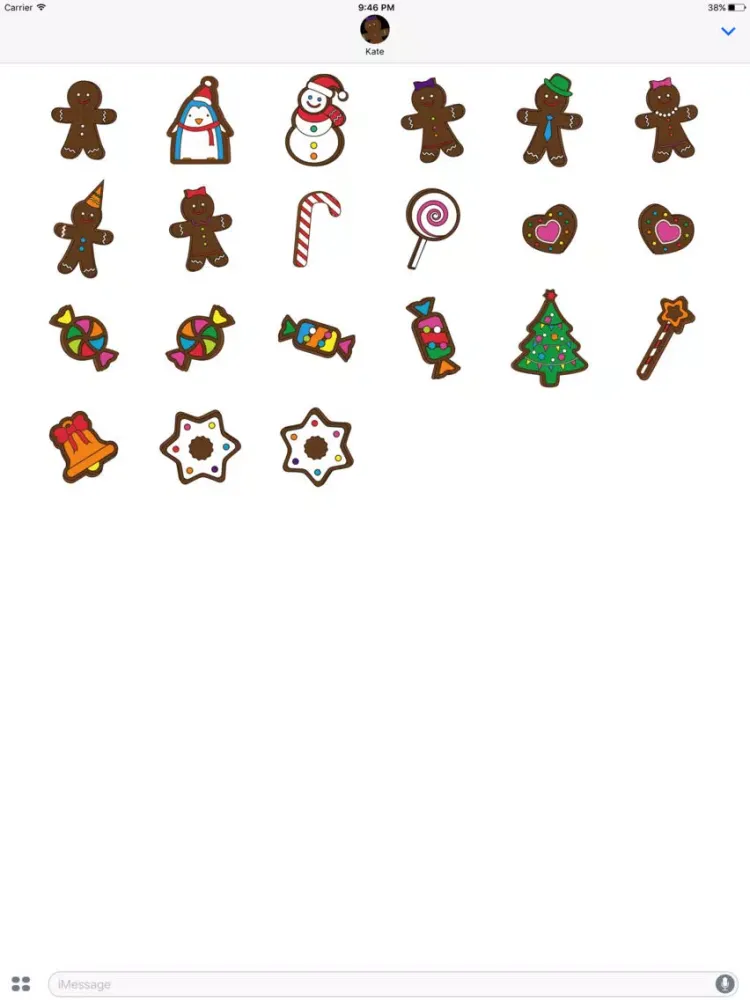 Captures d'écran de Gingerbreads with friends - stickers for iMessage iPad