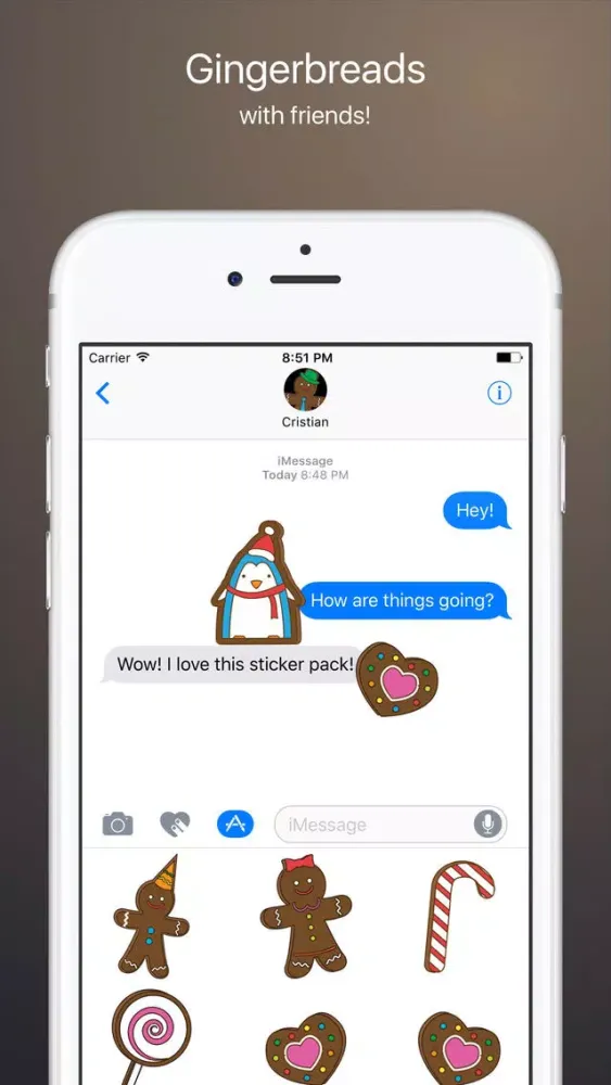 Captures d'écran de Gingerbreads with friends - stickers for iMessage