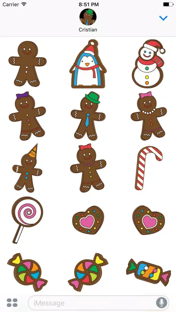 Captures d'écran de Gingerbreads with friends - stickers for iMessage