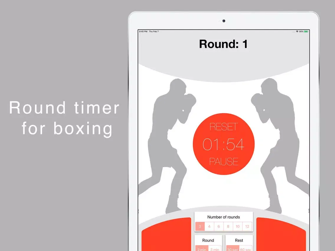 Boxing round timer ® iPad  Screenshots