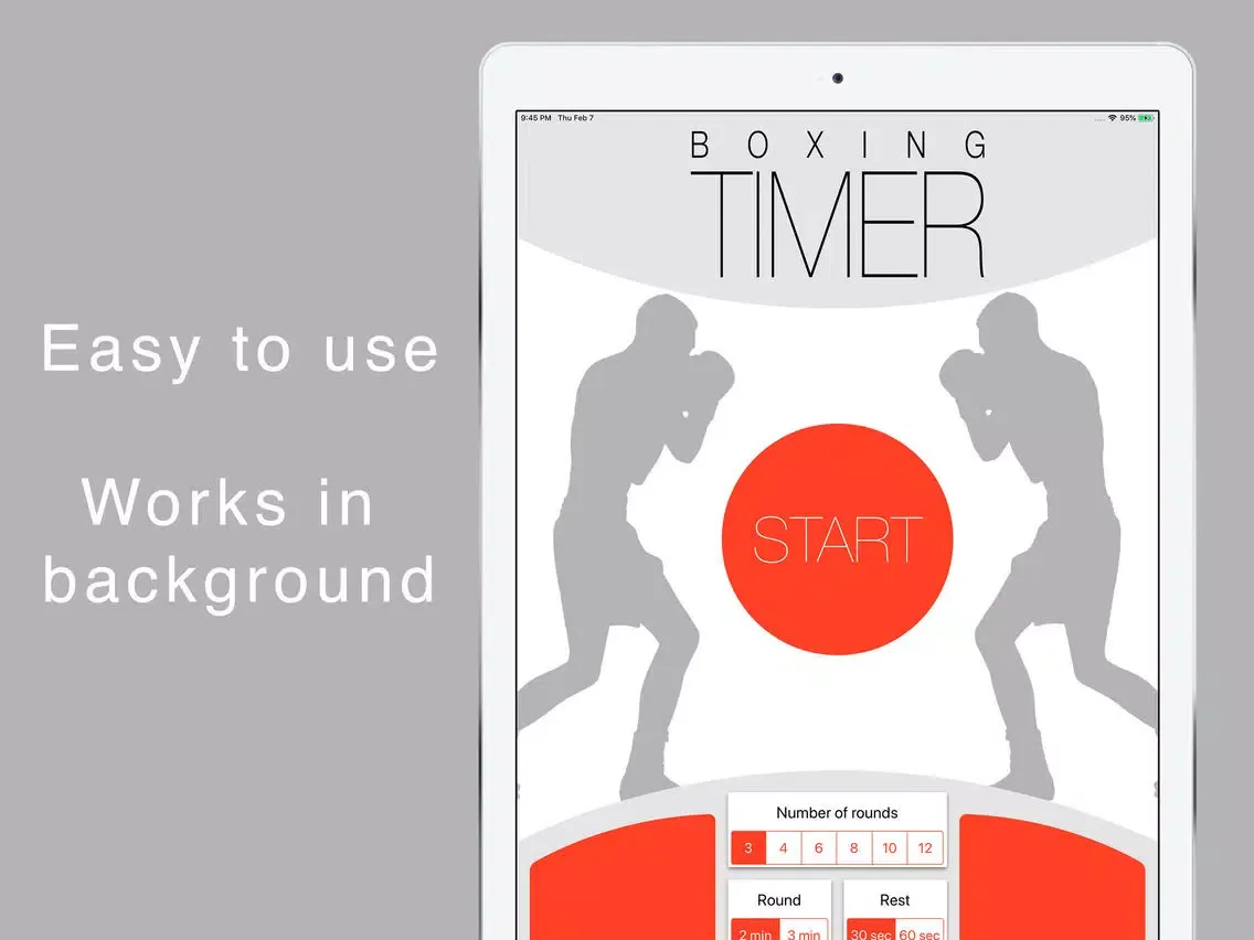 Boxing round timer ® iPad  Screenshots