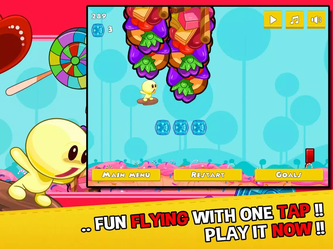 Candy Flying Man - Top classic sweet game for free iPad  스크린샷