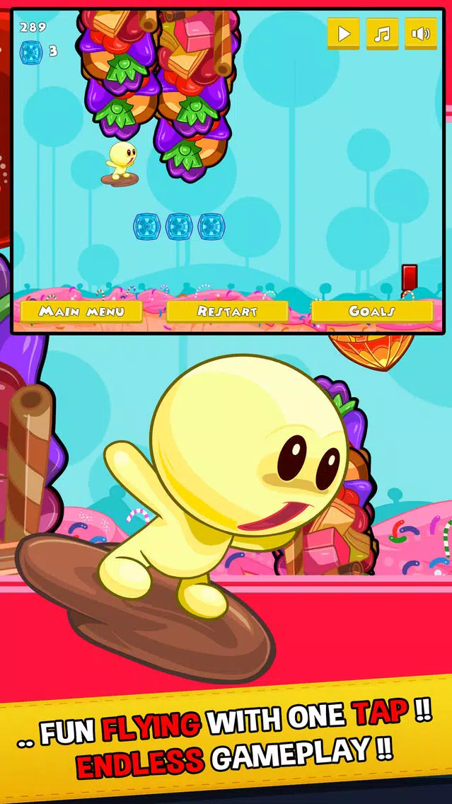 Candy Flying Man - Top classic sweet game for free سکرین شاٹس