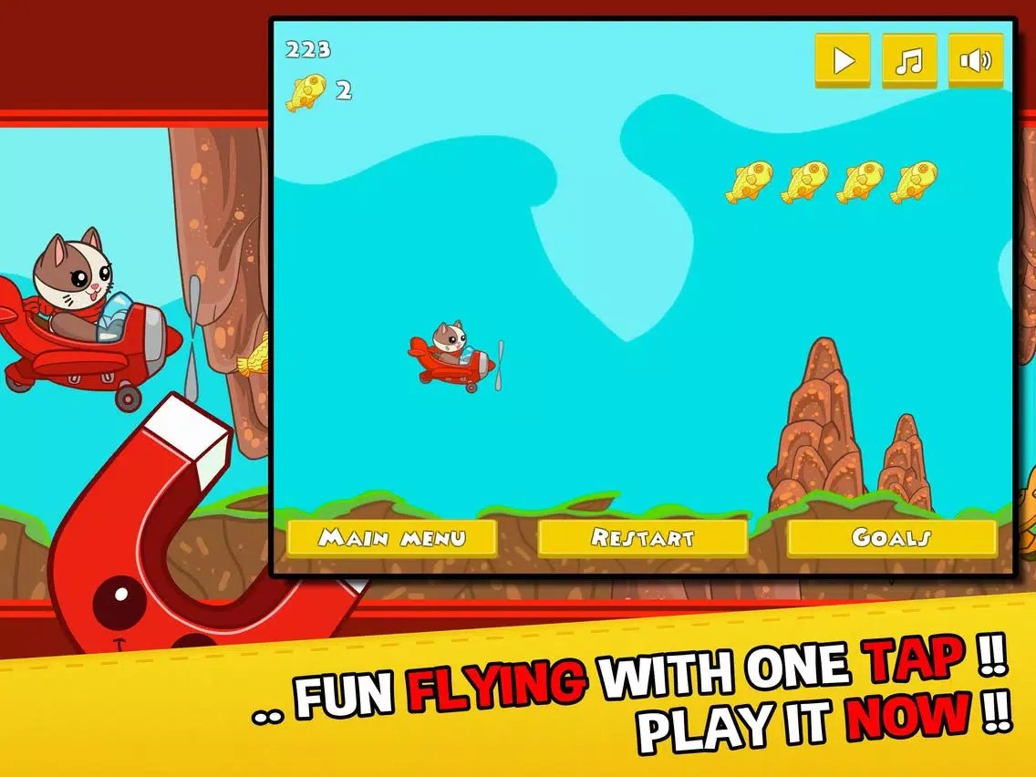 Screenshot di Cat Games for Kids - The battle cats flying game iPad 