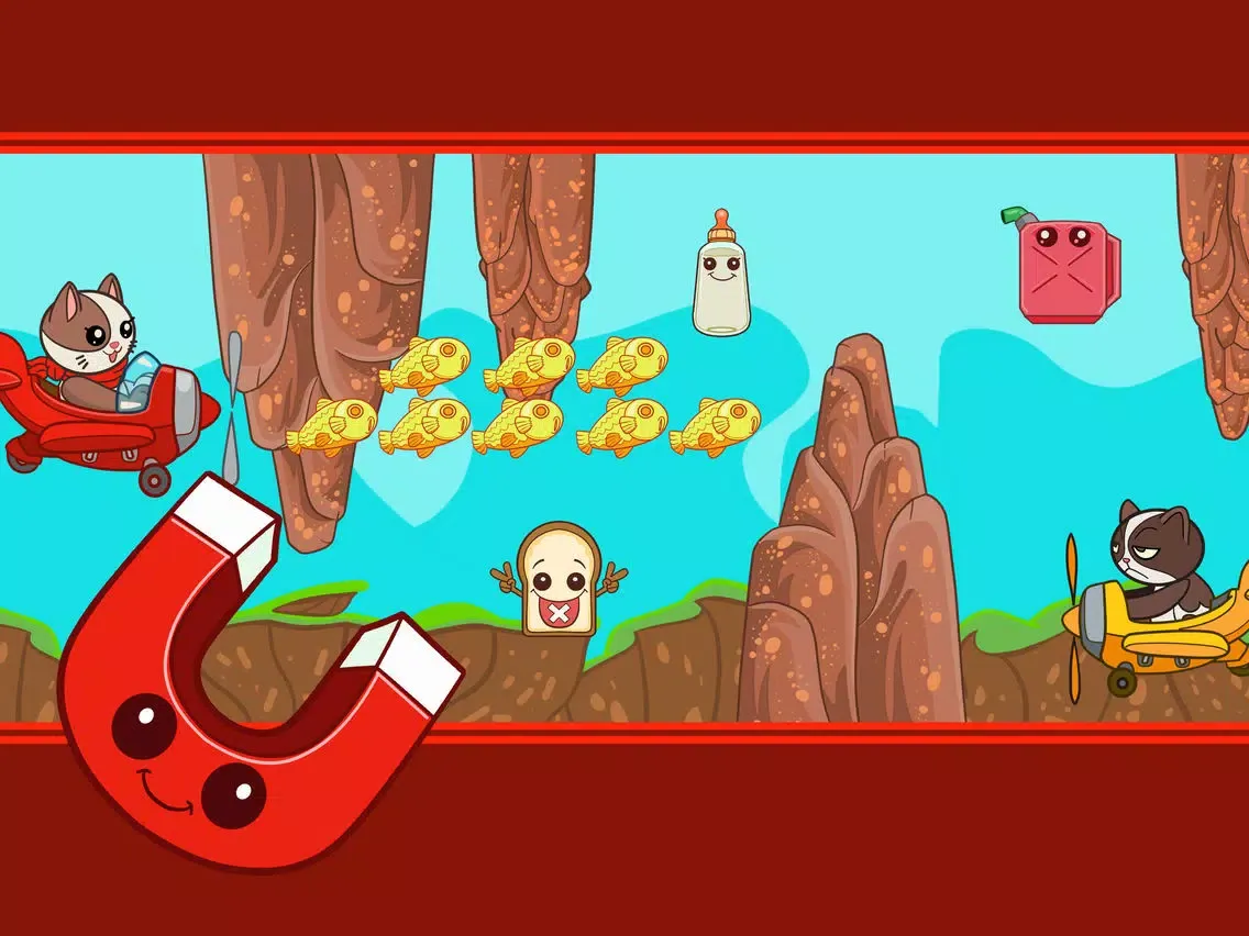 Screenshot di Cat Games for Kids - The battle cats flying game iPad 