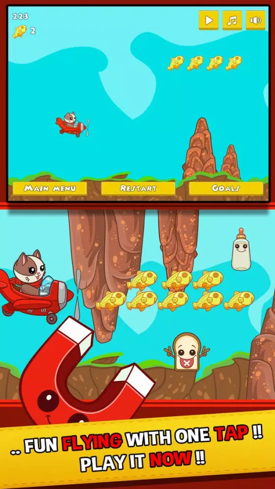 Screenshot di Cat Games for Kids - The battle cats flying game