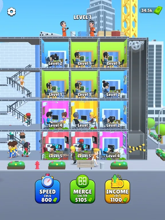 Capturas de tela do Tower Tycoon 3D: Build & Merge iPad 