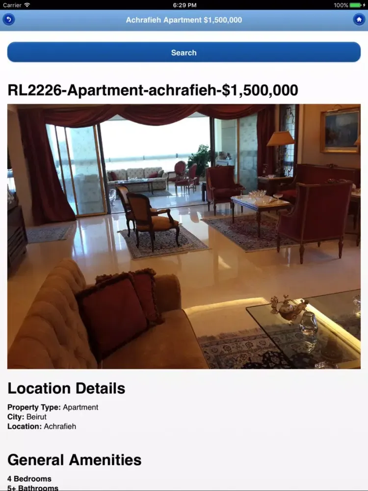 Capturas de pantalla de Ashrafieh Real Estate iPad 