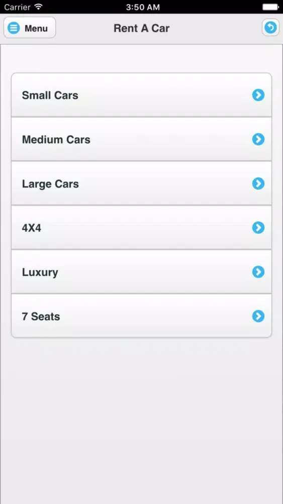 Tangkapan skrin Showcase Lebanon Car Rental