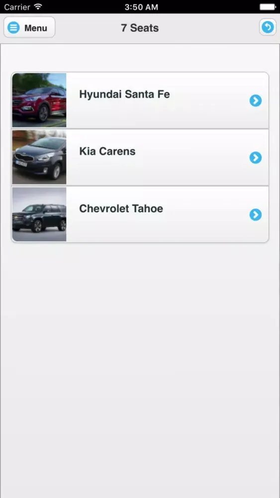 Tangkapan skrin Showcase Lebanon Car Rental