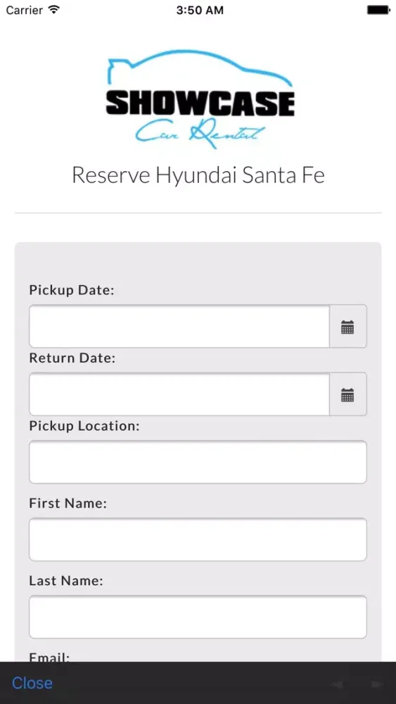 Tangkapan skrin Showcase Lebanon Car Rental