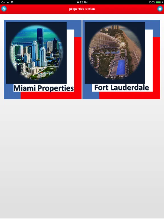Tangkapan layar Realty USA iPad 