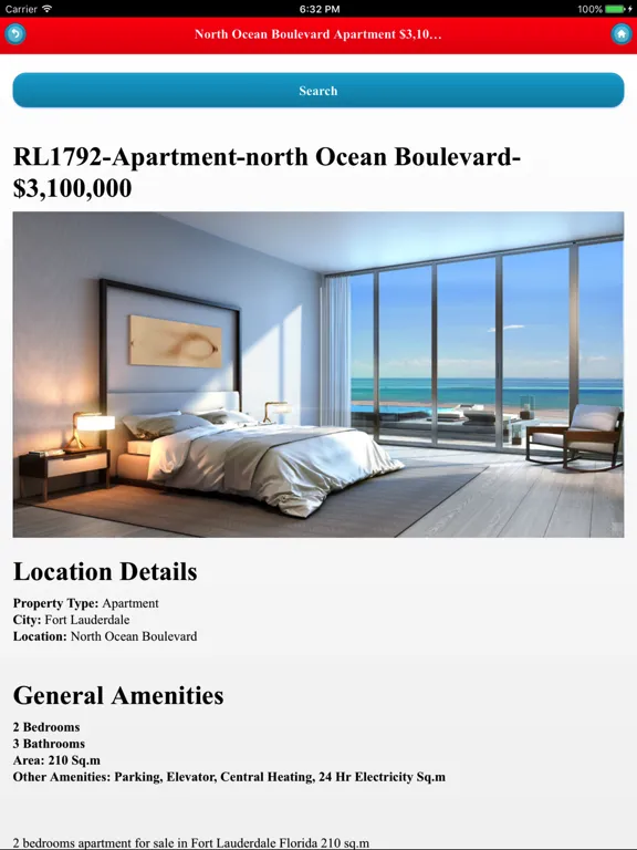 Tangkapan layar Realty USA iPad 