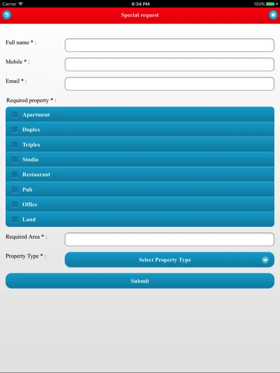 Tangkapan layar Realty USA iPad 